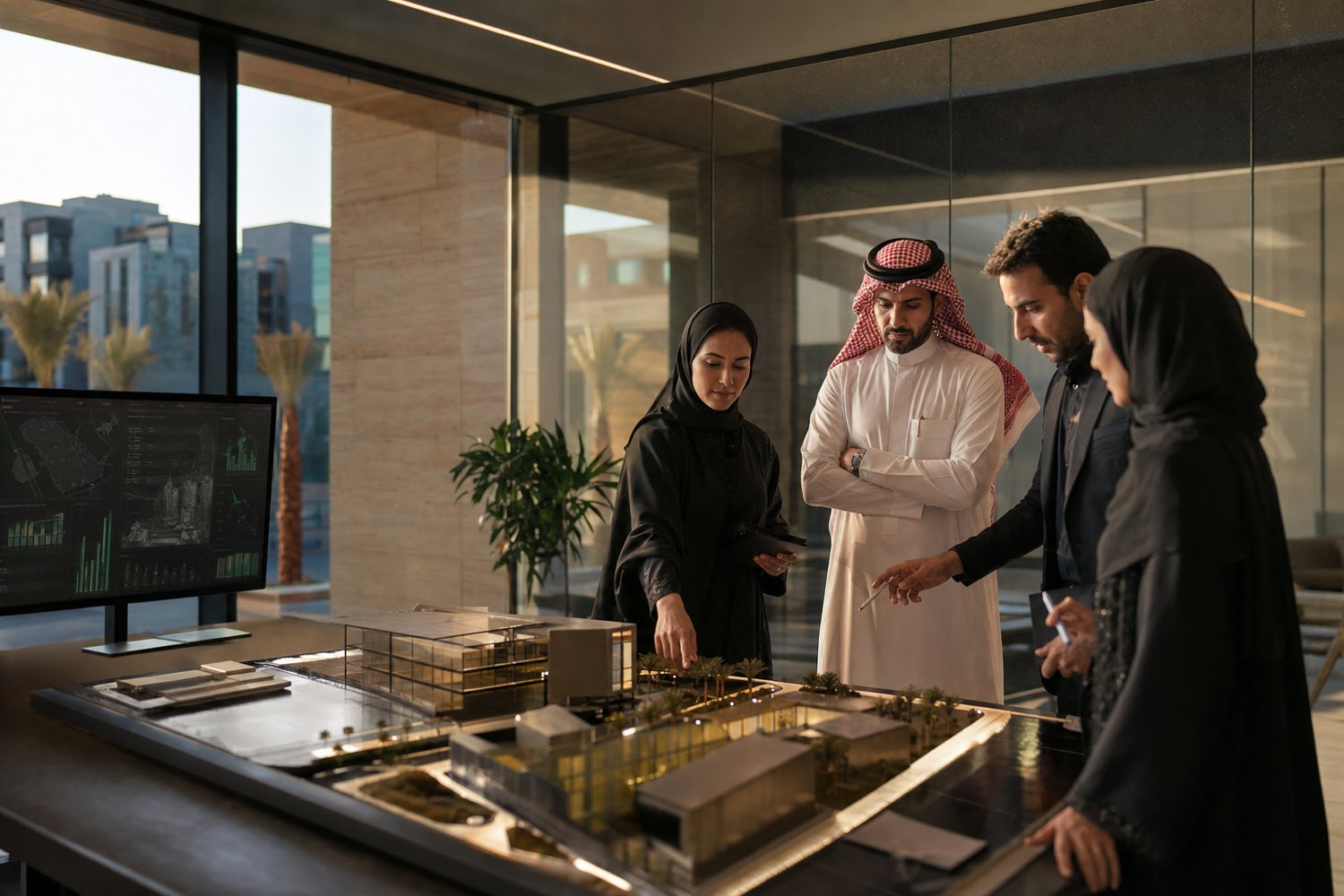 Saudi business and technology leaders collaborating in Riyadh